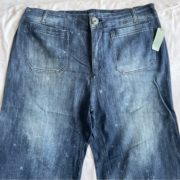 NWT Pilcro by Anthropologie | Distressed Cropped Wide-Leg Jeans | Size 18W - Picture 4 of 9